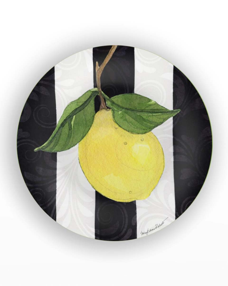 Lemon Branch Shatter-Resistant Bamboo Salad Plates, Set of 4